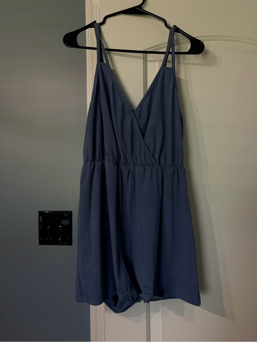 V-Neck Blue Romper